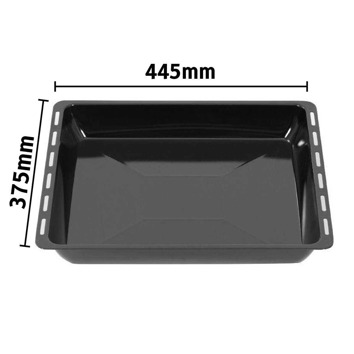 ICQN Backblech Fettpfanne 445 x 375 mm 25 und 50 mm, Emaille, (Set, 3-St., Backbleche und Verchromt Backofenrost), Kratzfest & Rostfrei, 44,5 x 37,5 cm