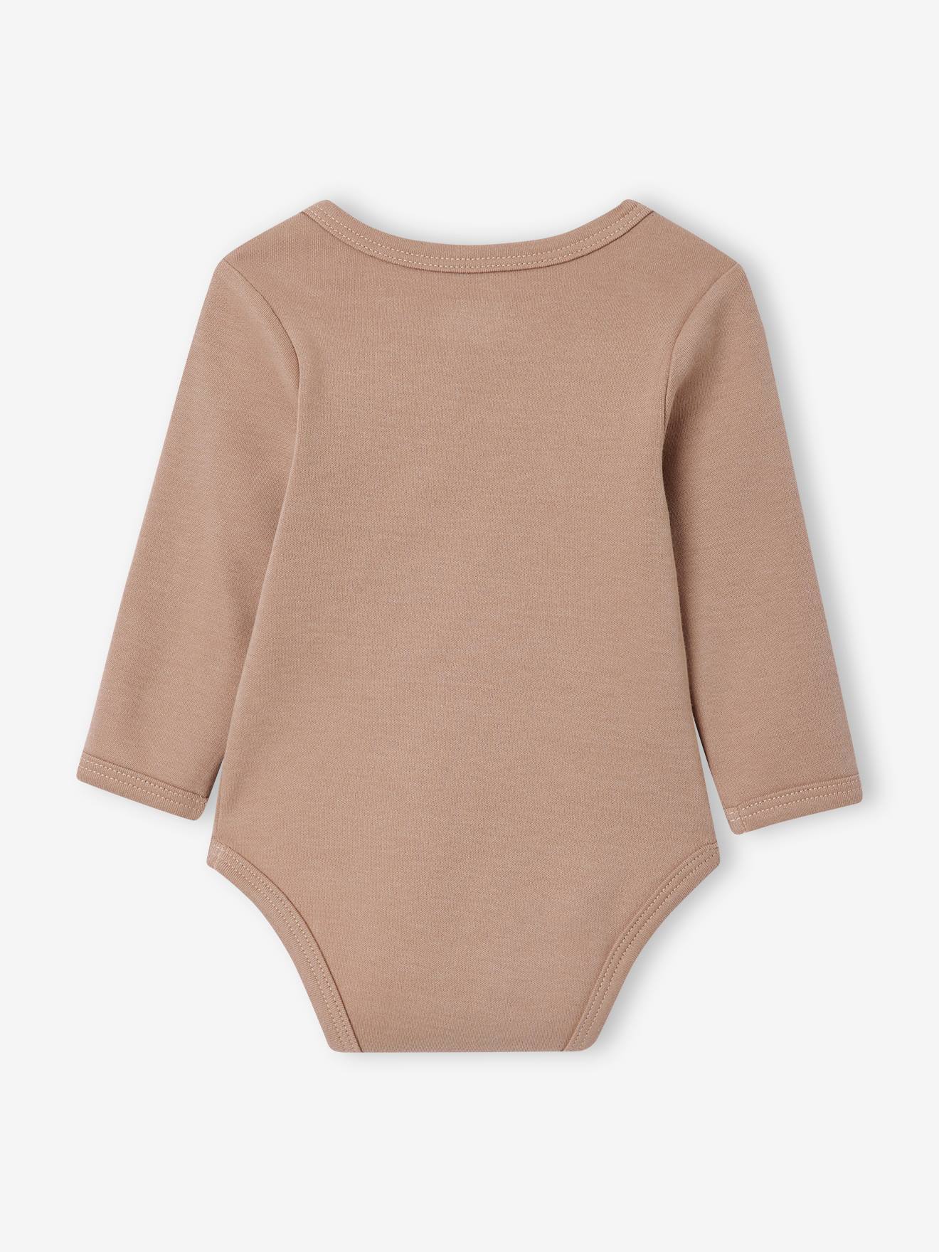 Lot de 5 bodies manches longues bébé emmanchure US cappuccino