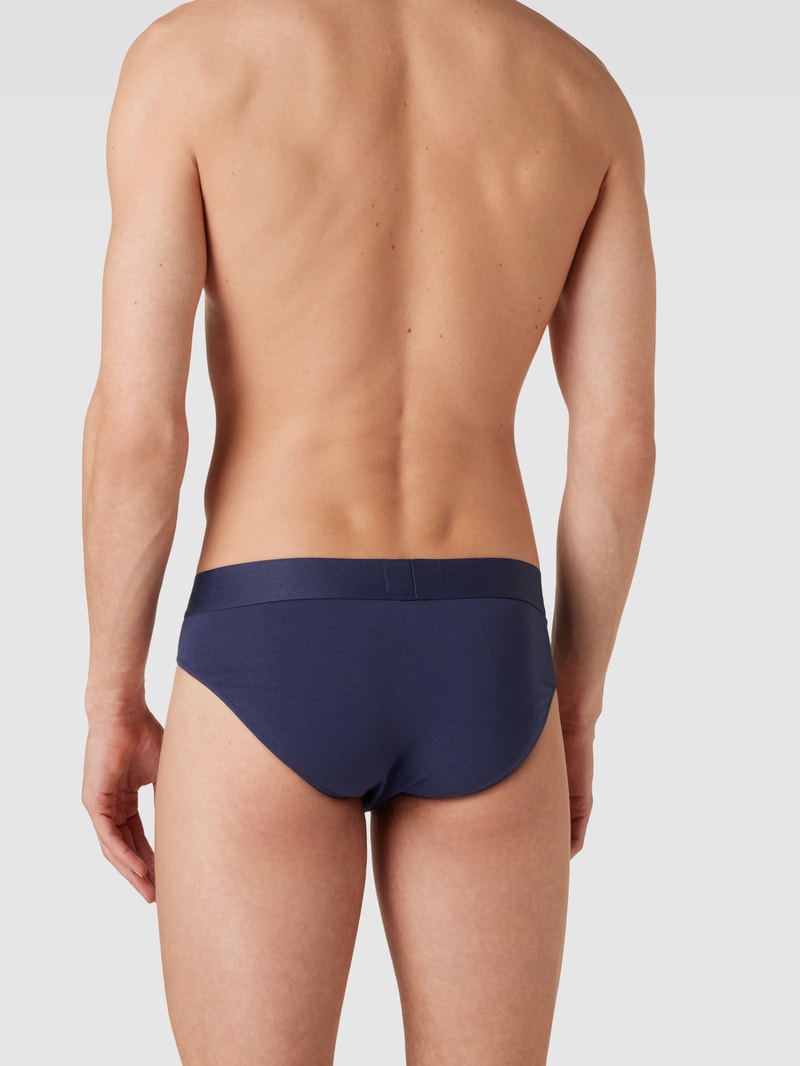 Slip mit Label-Print Modell 'SHINY BIG LOGO' in dunkelblau
