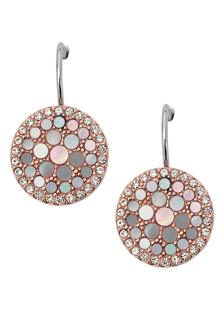 Fossil Earrings with mother of pearl JF01737791