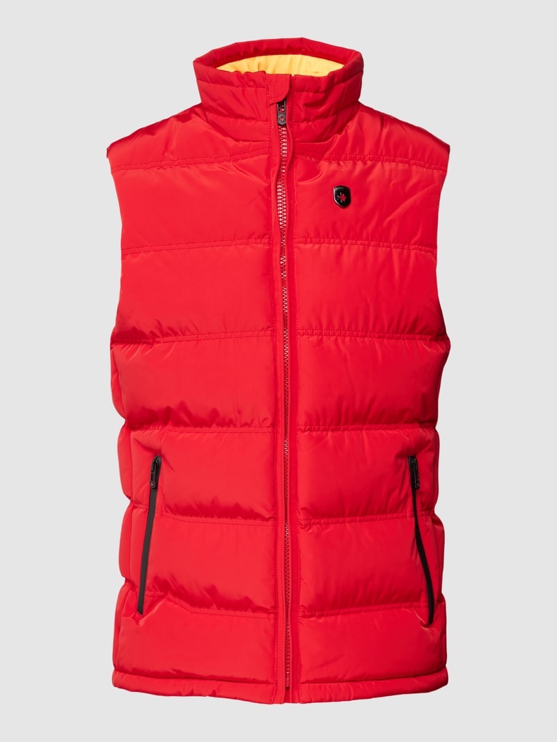 Steppweste mit Label-Applikation Modell 'SNOWDOME' in rot