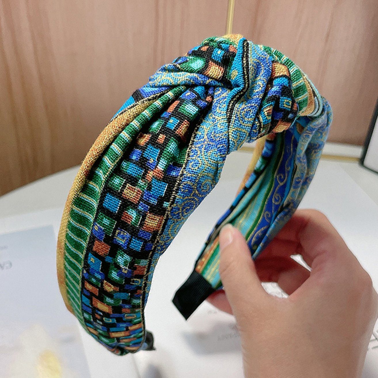 HOHEA H Haarband Stirnband Blaues Stirnband Damen Boho Haarband, 1-tlg., Billige Haargummishaarband kosmetikSommerhaarband, Haarband Damen Winter, Haarband Schminken, Haarband Mädchen