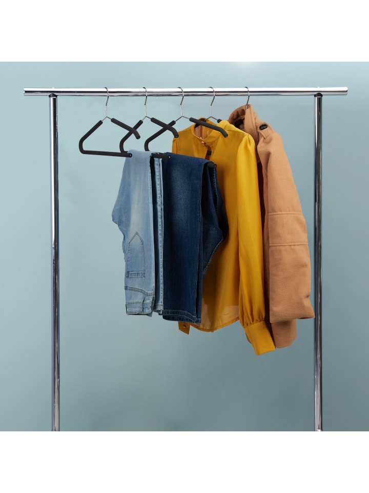 relaxdays 12x Kleiderbügel in Schwarz günstig kaufen onesize
