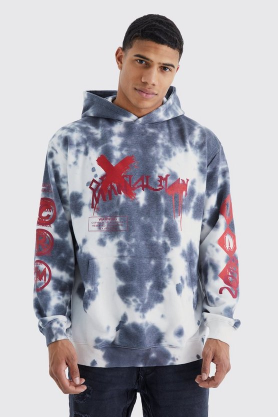 Oversize Official Batik Hoodie mit Graffiti-Print