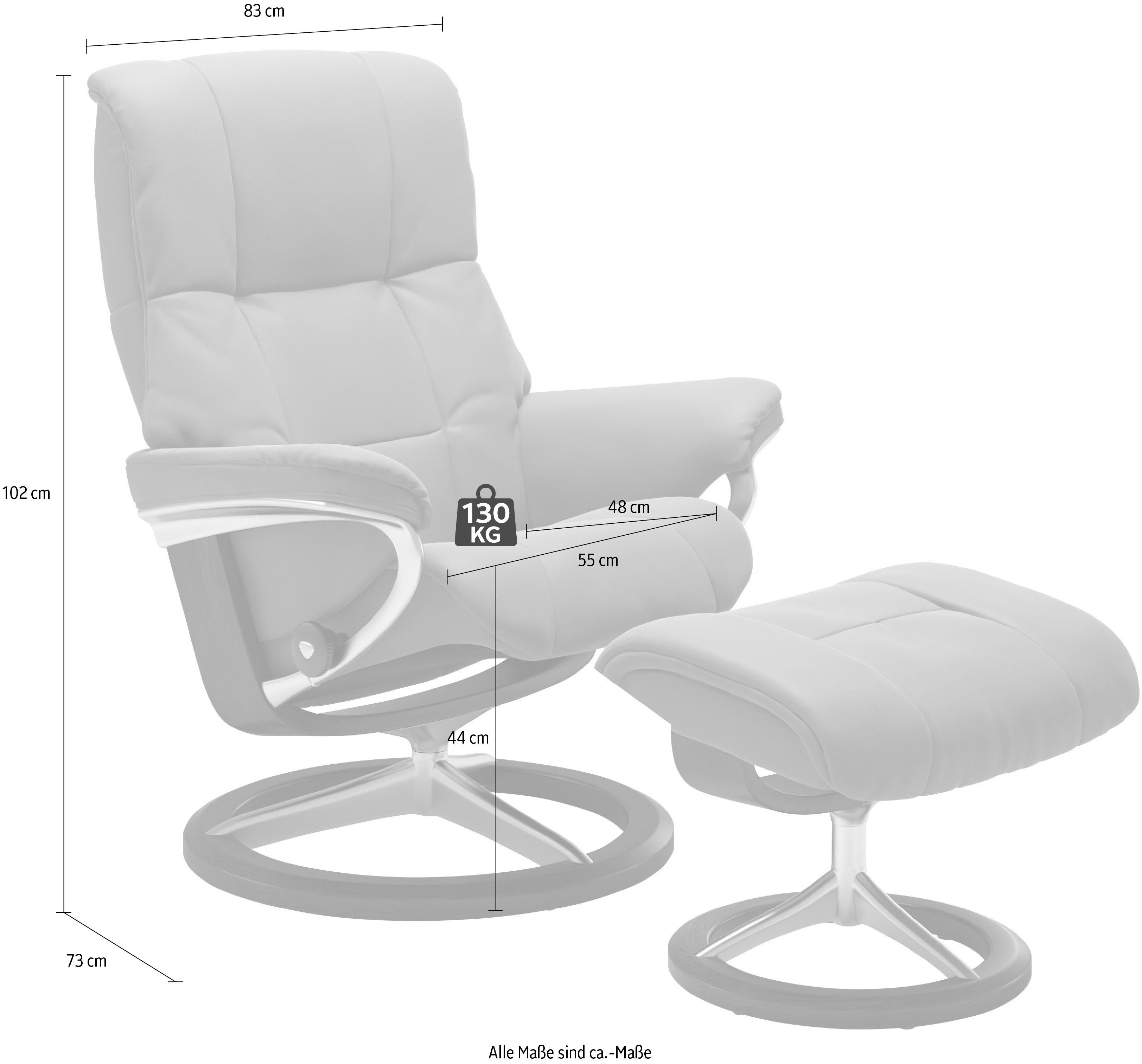 Stressless® Relaxsessel Mayfair, mit Signature Base, Größe S, M & L, Gestell Braun