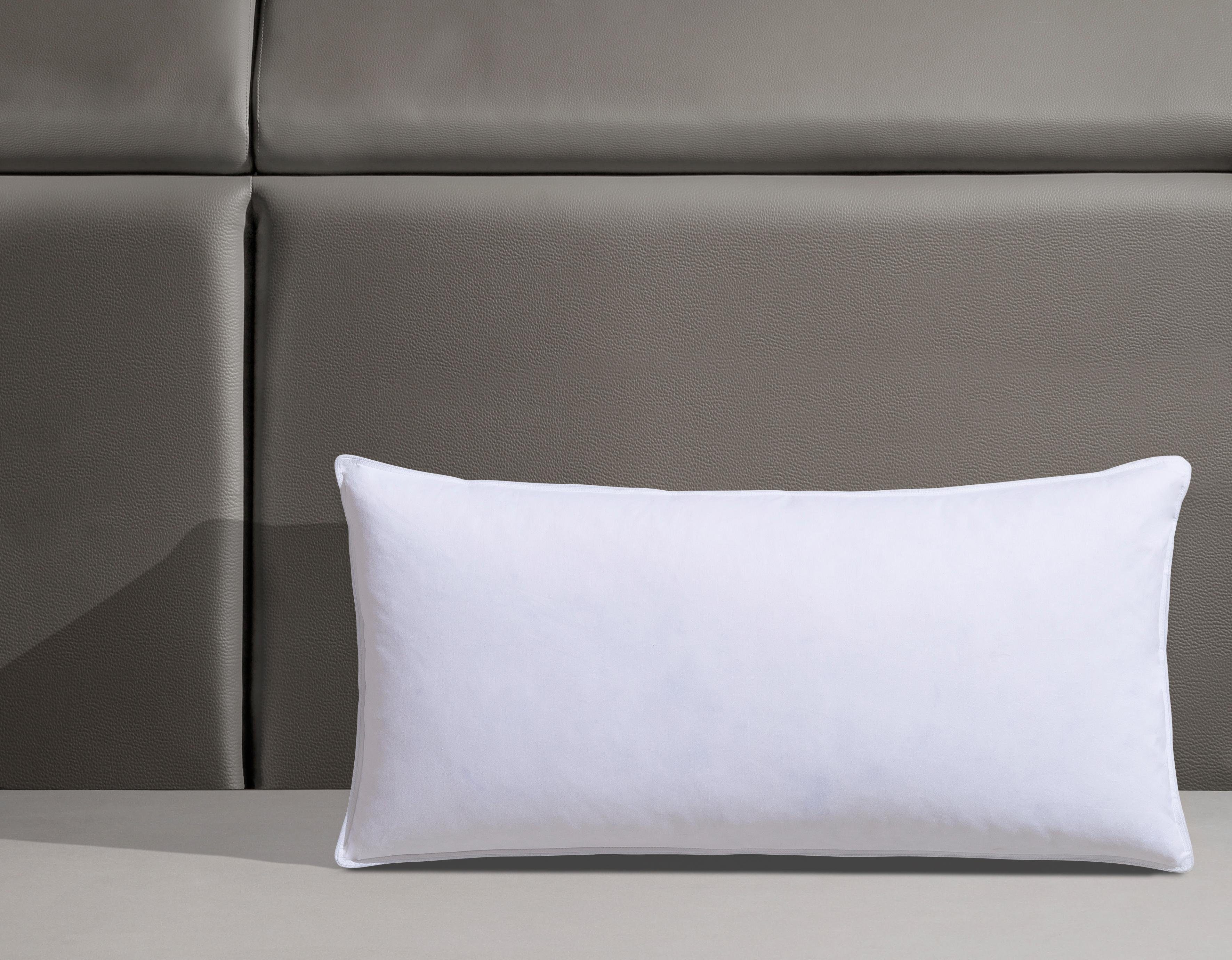 Federkissen Kopfkissen Laram, allergikergeeignetes Kissen, in 40x80 oder 80x80 cm, RIBECO, Füllung: 90% Federn, 10% Daunen, Bezug: Baumwollgewebe, bietet optimale Stützkraft!