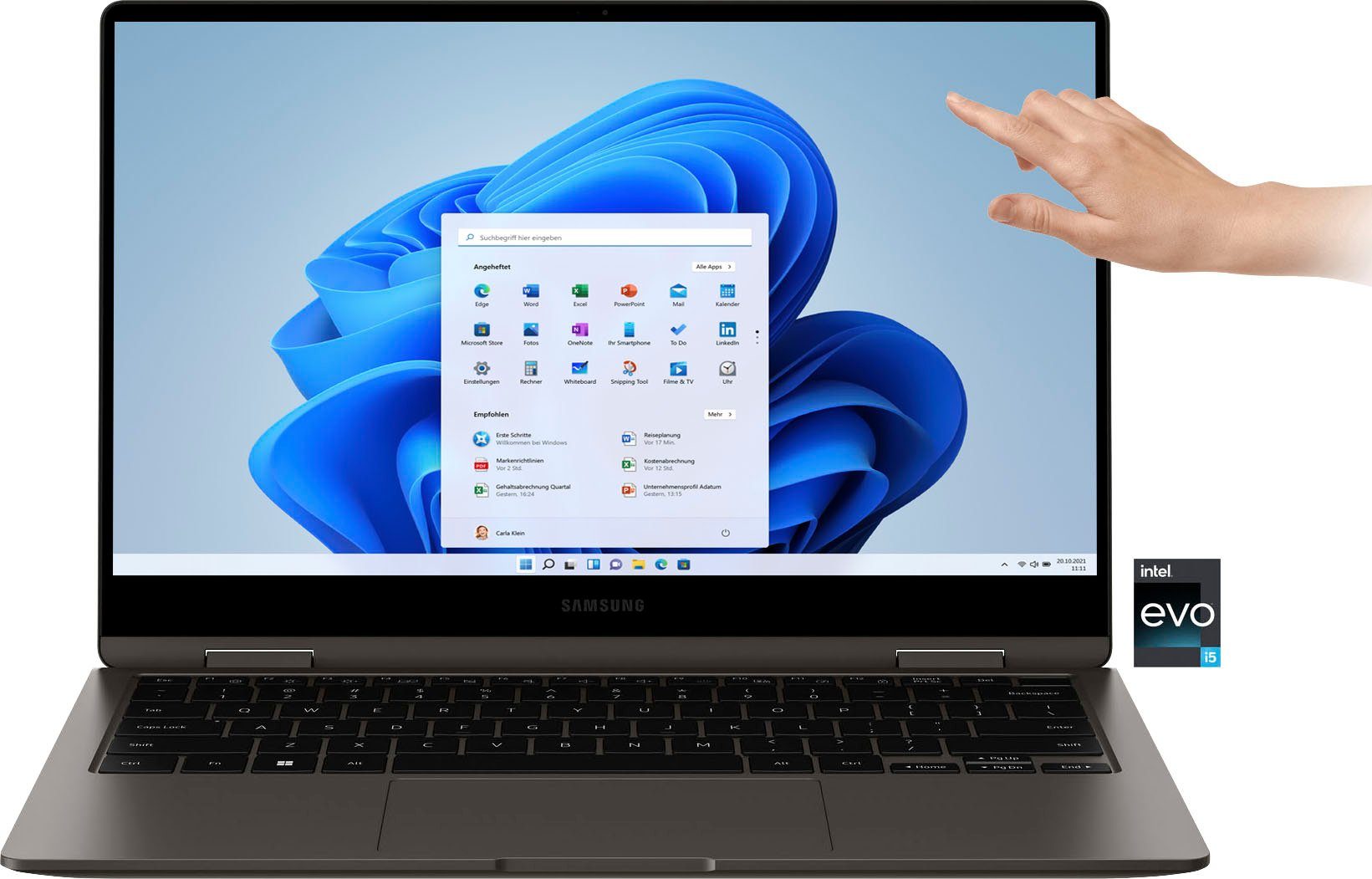Samsung Galaxy Book3 360 Notebook (33,78 cm/13,3 Zoll, Intel Core i5 1340P, Iris Xe Graphics, 512 GB SSD)