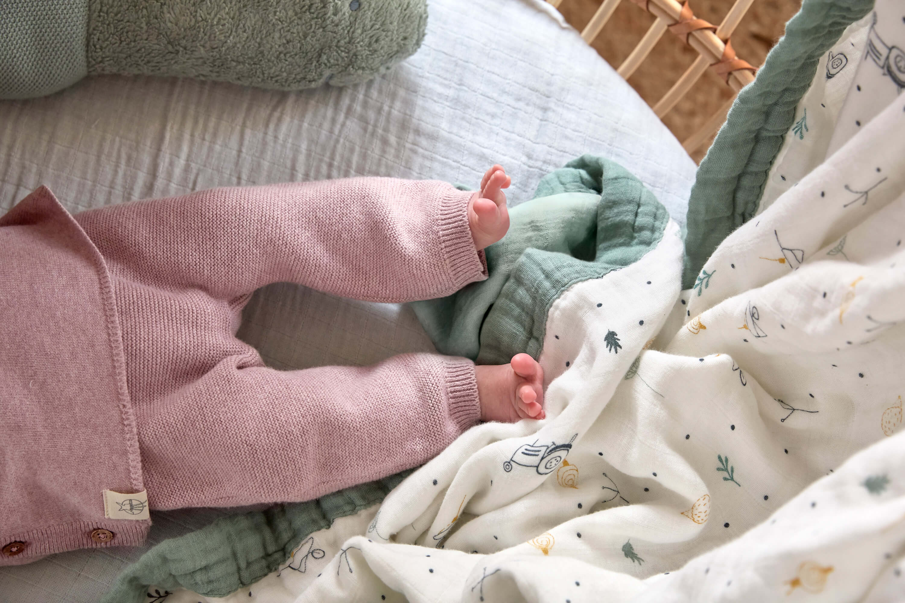 Baby Hose - Strickhose, Rosa