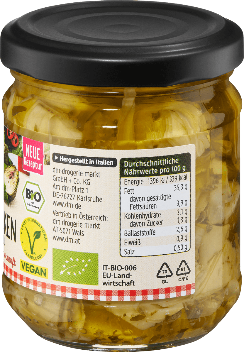 Artischocken, mit Kräutern in Öl, 180 g
