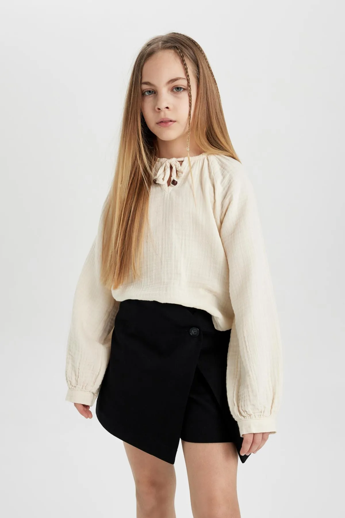 DeFacto  Langarm-Musselinbluse für Mädchen C0464a824sp