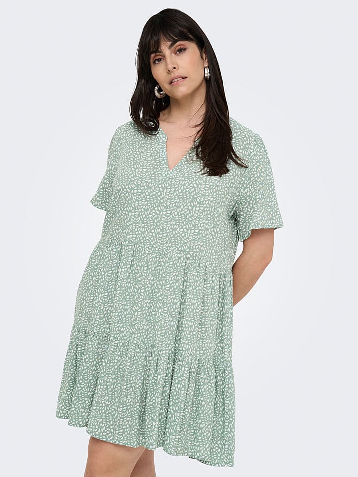 ONLY Carmakoma Kleid in Grün günstig kaufen