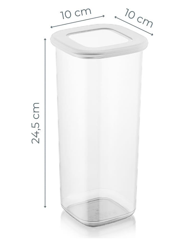 Violeta Home 12er-Set: Vorratsbehälter in Weiß - 1,75 l günstig kaufen onesize