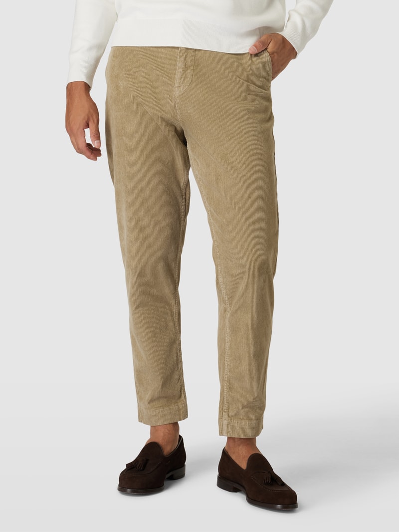 Cordhose mit Gesäßtaschen Modell 'Statum' in beige