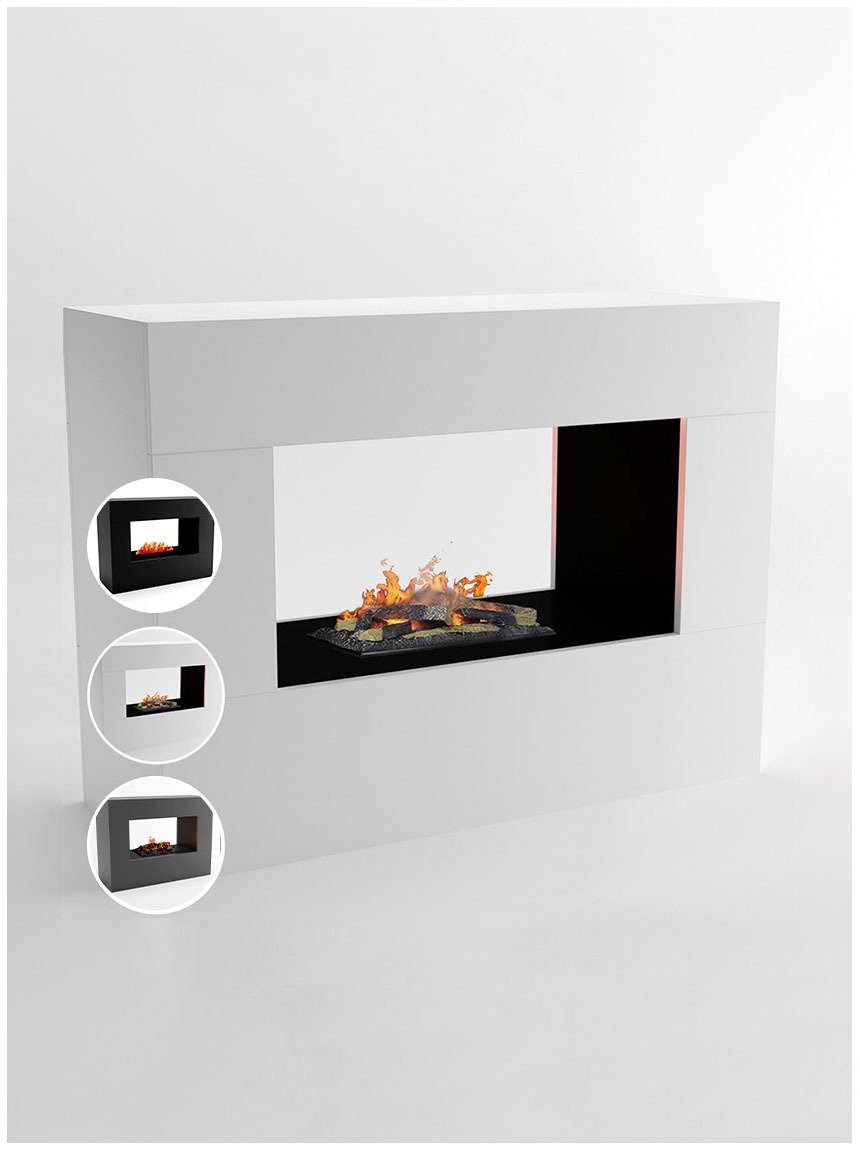 GLOW FIRE Elektrokamin Konsalik, Wasserdampfkamin mit 3D Feuer mit integriertem Knistereffekt
