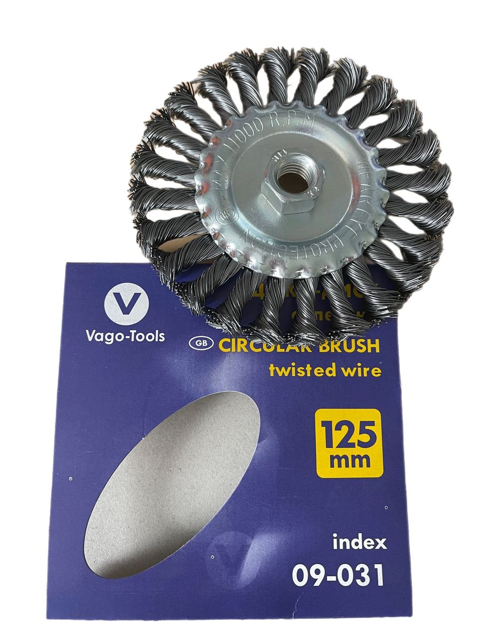 Vago-Tools Scheibenbürsten Zopfbürsten 125mm Bürsten gezopft Drahtbürsten 24x