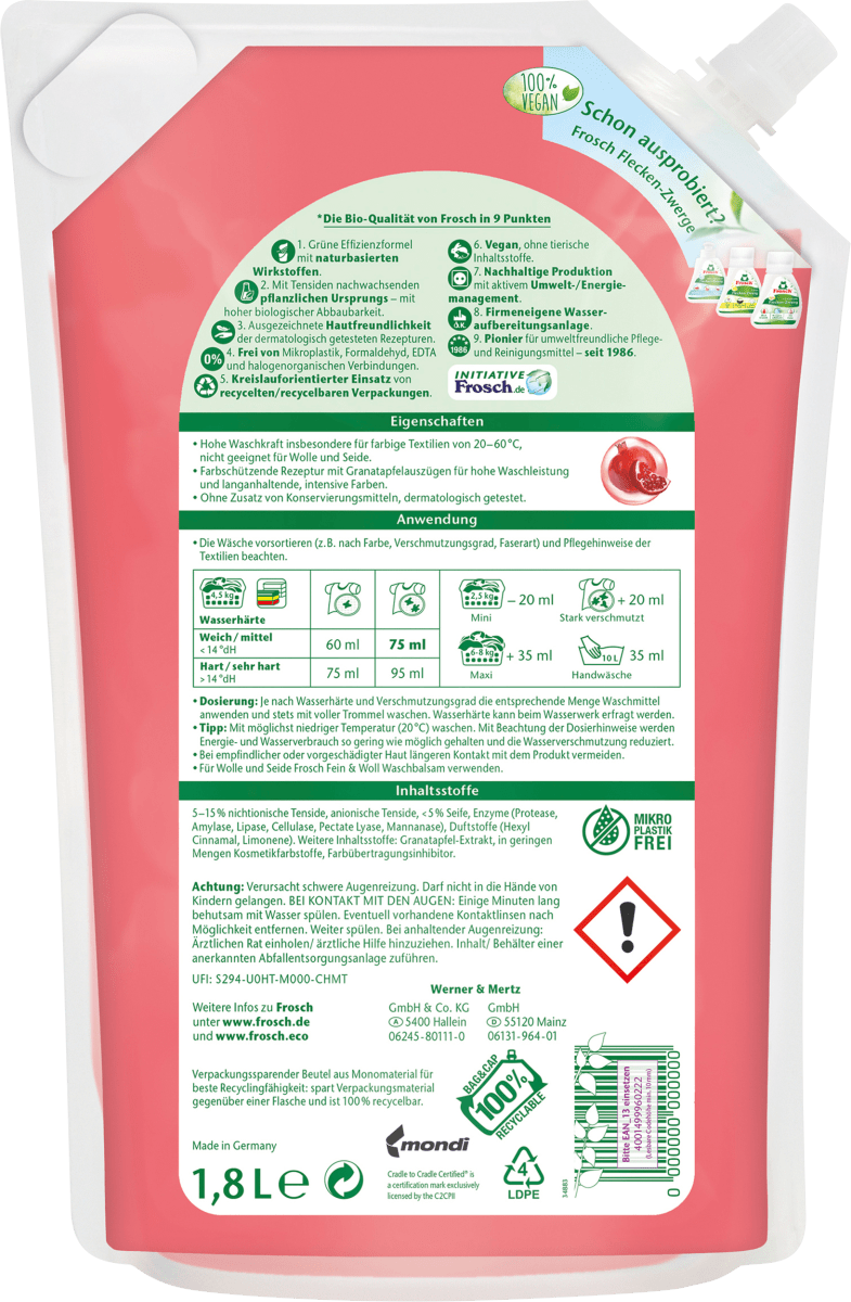 Colorwaschmittel flüssig Granatapfel, 24 Wl