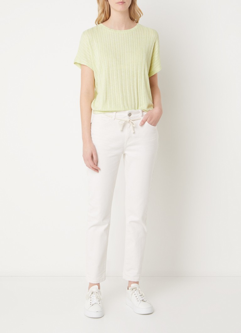 Jean OPUS Louis taille mi-haute coupe slim avec délavage coloré