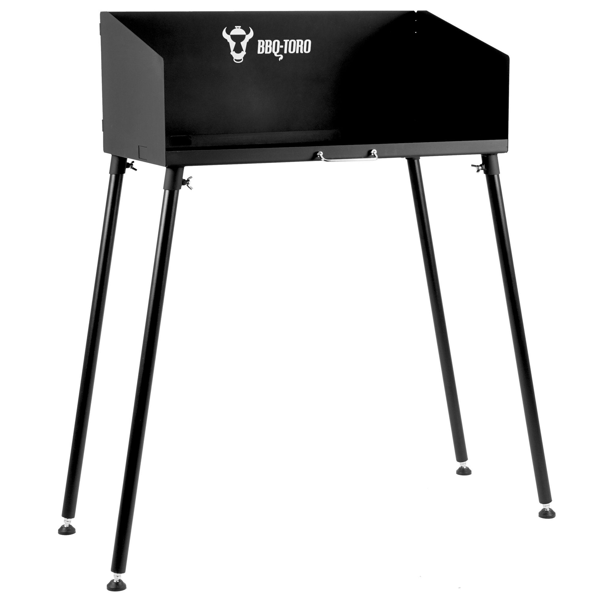 BBQ-Toro Feuertisch Dutch Oven Tisch, mit Windschutz, 75 x 40 cm, Grilltisch, Stahltisch