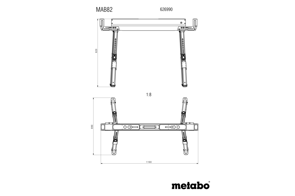 Metabo Tilbehør 626990000 MAB 82 Bukkesæt