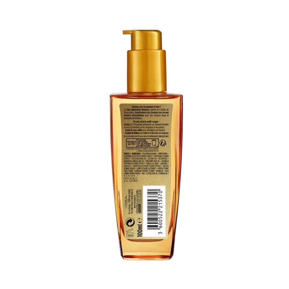 L'Oréal Paris Elseve Huile Extraordinaire Soin huile cheveux sublimatrice enrichie en 6 huiles de fleurs rares