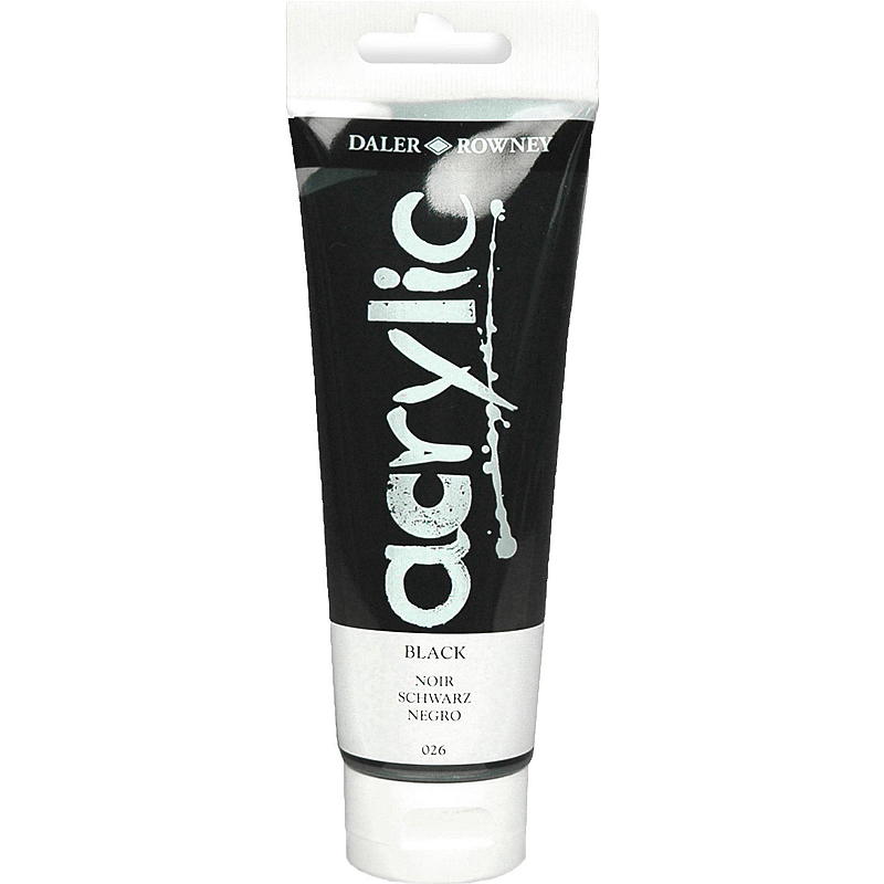 Dealer & Rowney Akrylmaling 120 ml, sort