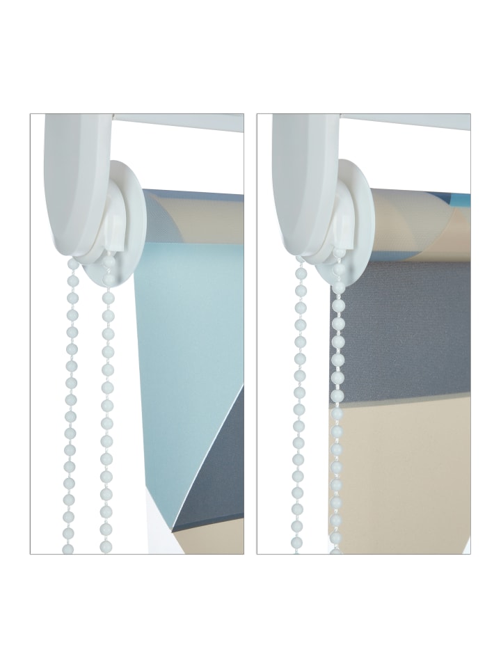 relaxdays Duschrollo Triangle in Bunt - (B)120 x (H)240 cm günstig kaufen onesize