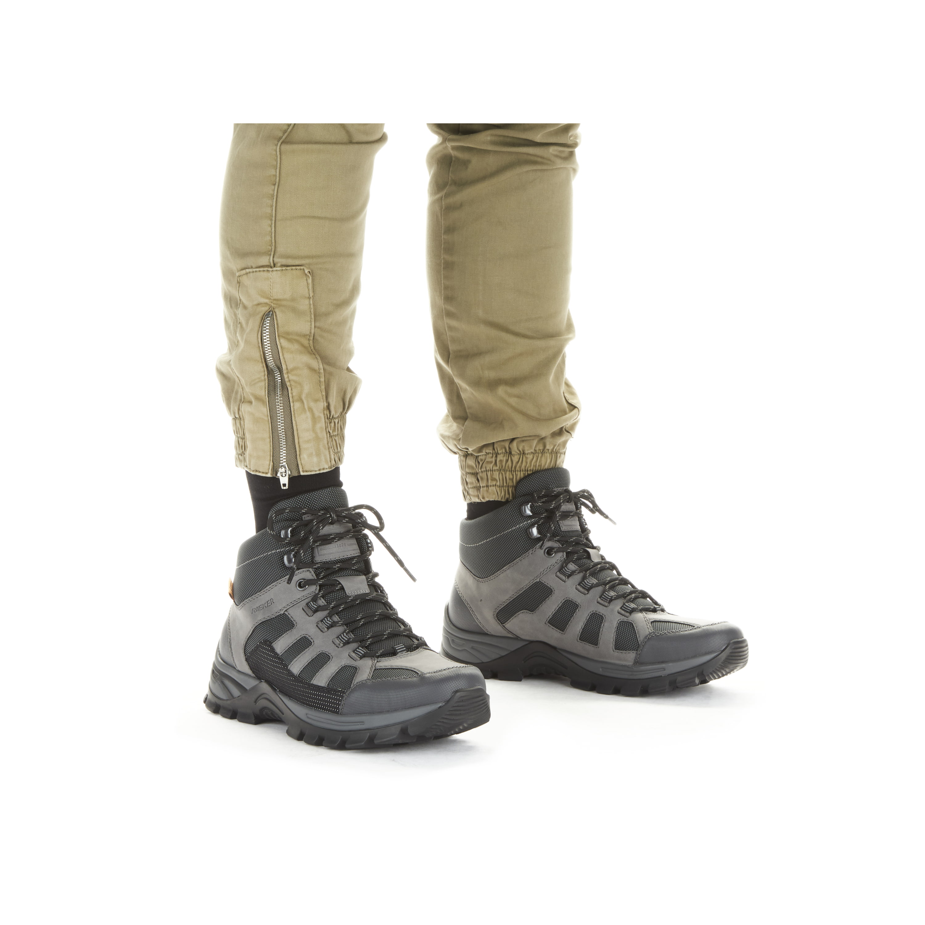 Rieker Herren Schnürstiefel platingrau