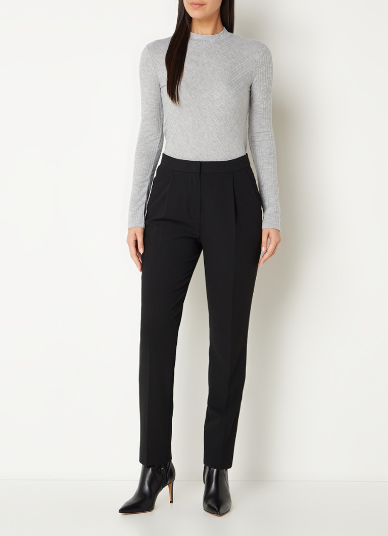 Whistles Rib-knit top with stand-up collar