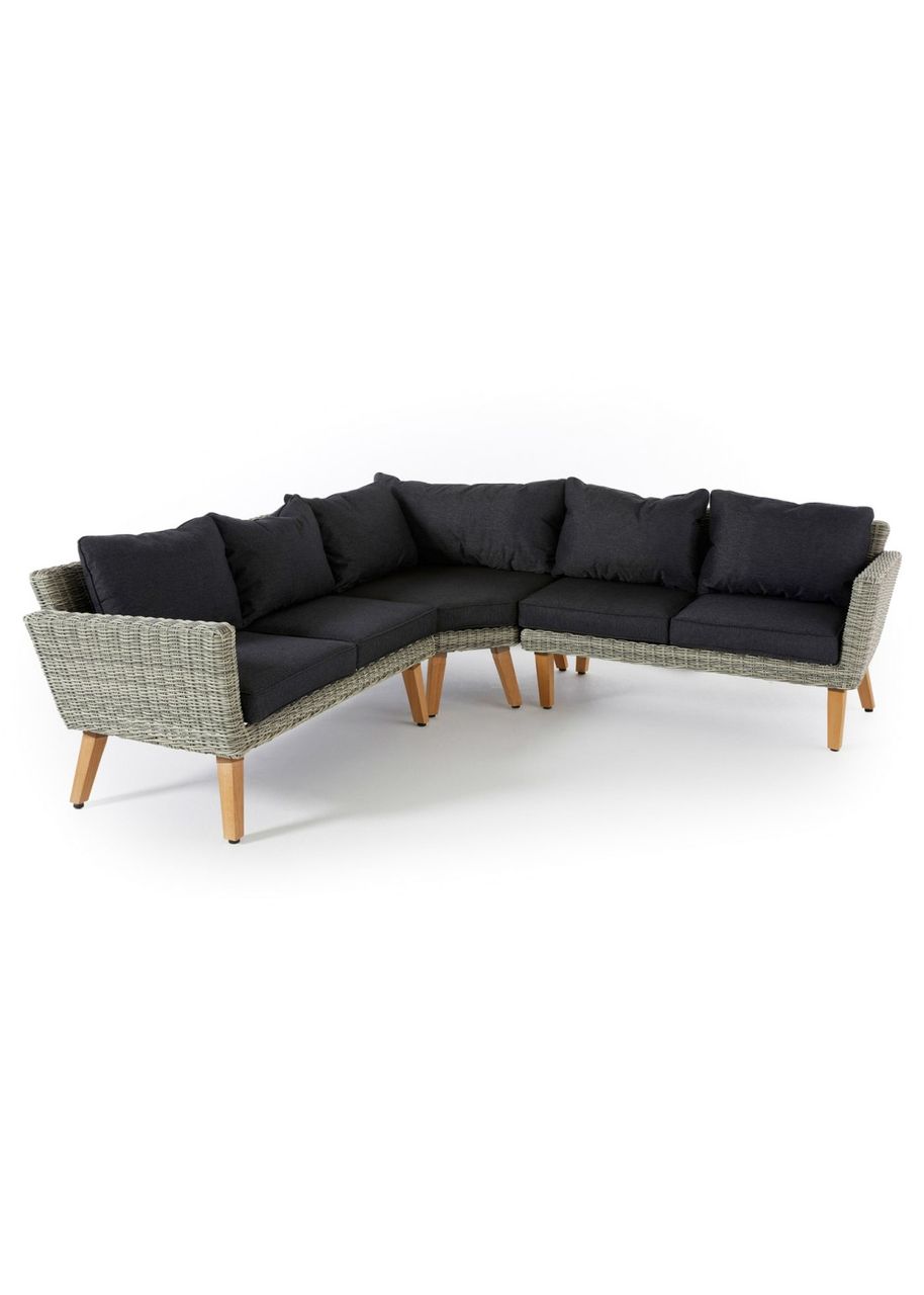 MyFlair Garten Ecksofa, 5 Sitzer mit Beistelltisch