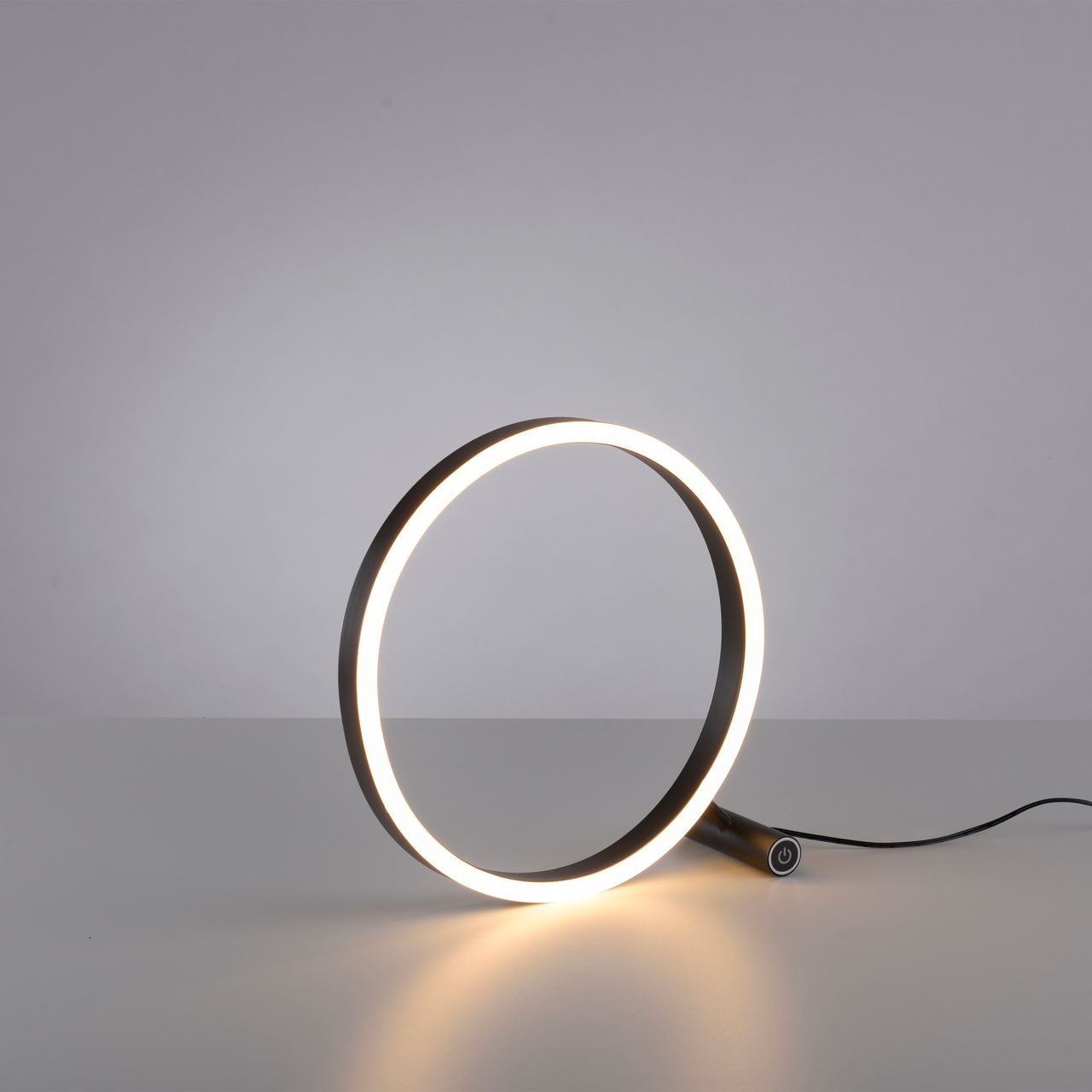 JUST LIGHT LeuchtenDirekt LED Tischleuchte RITUS, 3000 Kelvin, rund, dimmbar über Touchdimmer, Innenleuchte, IP20