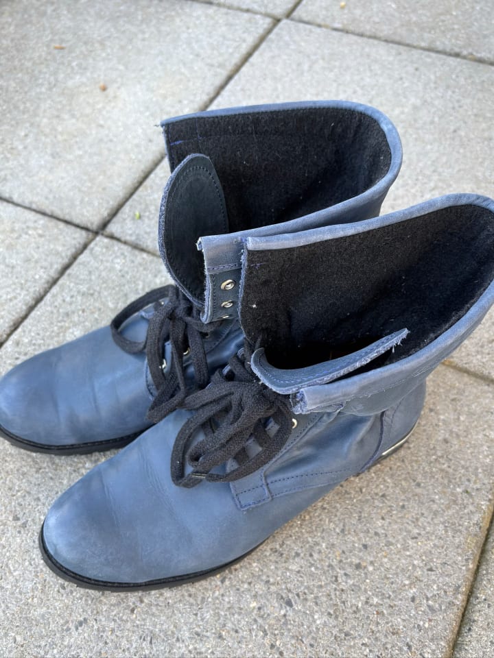 Zapato Leder-Boots in Dunkelblau günstig kaufen 40