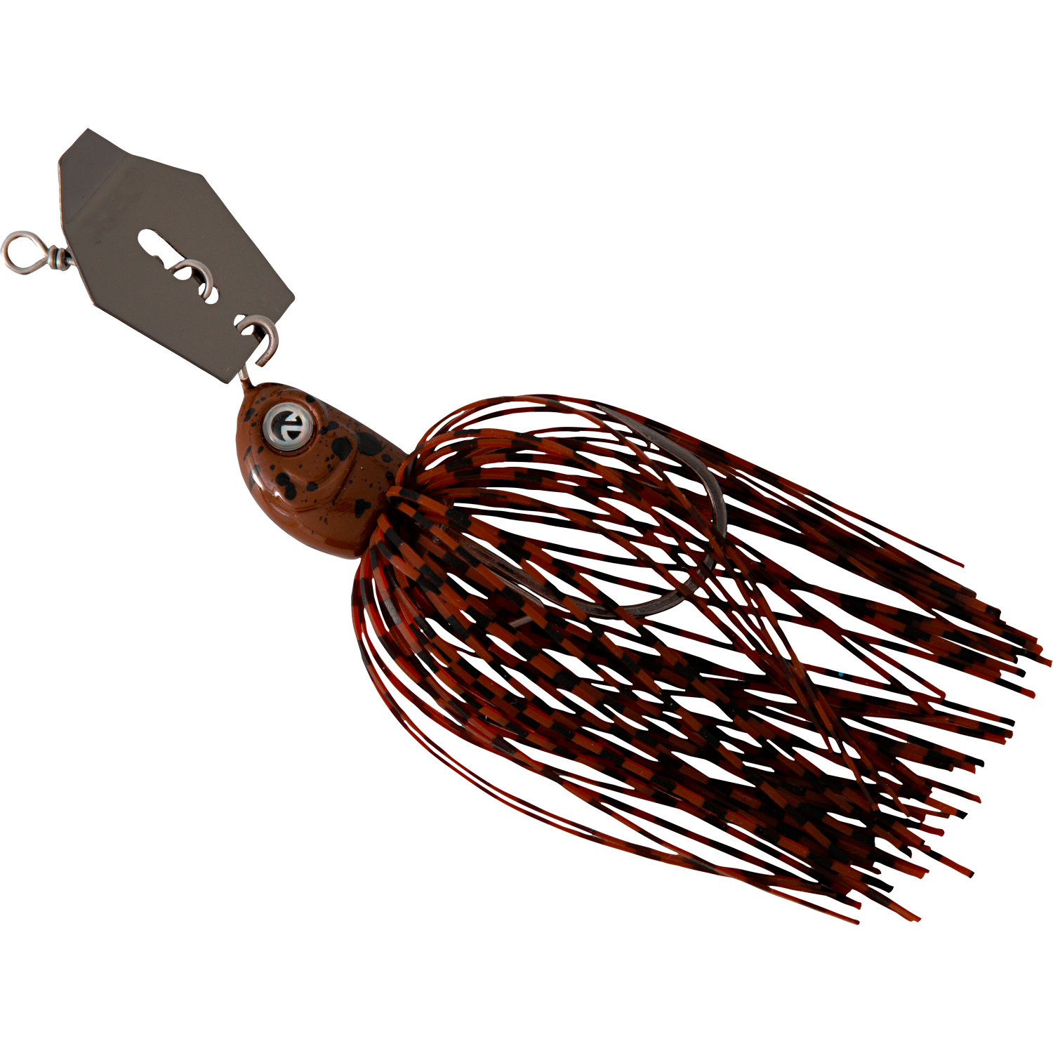 Zeck Chatterbait Bladed Jig (Brown, 3/0)