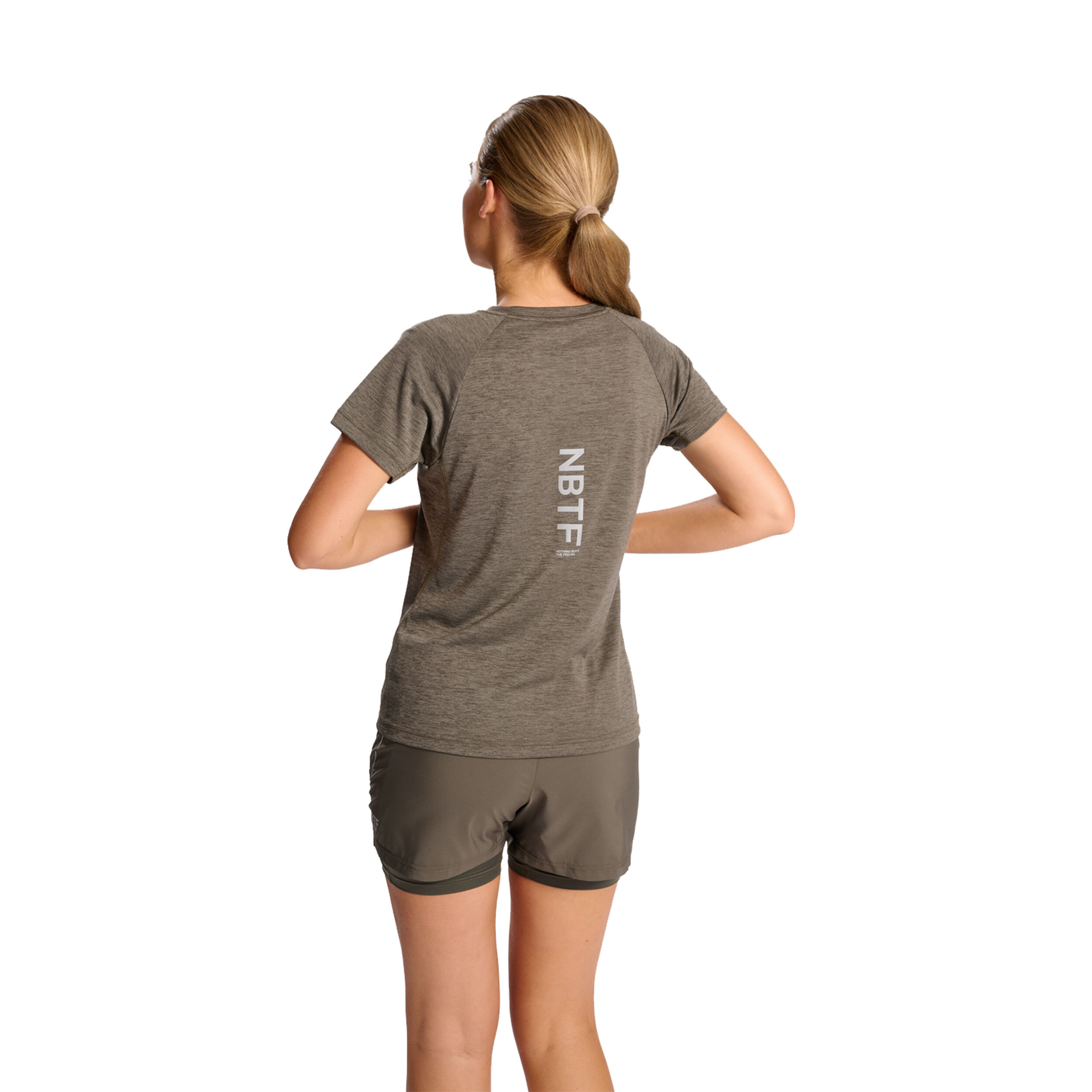 Pace Melange Laufshirt Damen - Beige