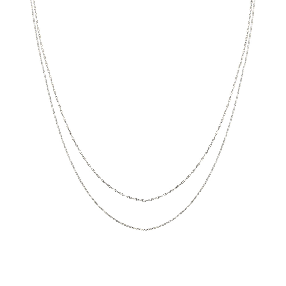 Elli Elli Collier Choker Chaîne Vénetienne Tourné Basic Collier Femme - (925/1000) Arg collier
