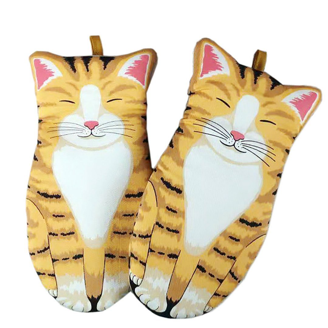 FIDDY Topfhandschuhe 1 Paar niedliche katzenpfotenförmige hitzebeständige Koch und, (Backhandschuhe,rutschfeste Küchenofenhandschuhe, hitzebeständige), Topflappenofenhandschuhe, Mikrowellenhandschuhe, Küchenwerkzeug
