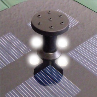 MAUK Solar-Springbrunnen mit Fernbedienung rund grün V2