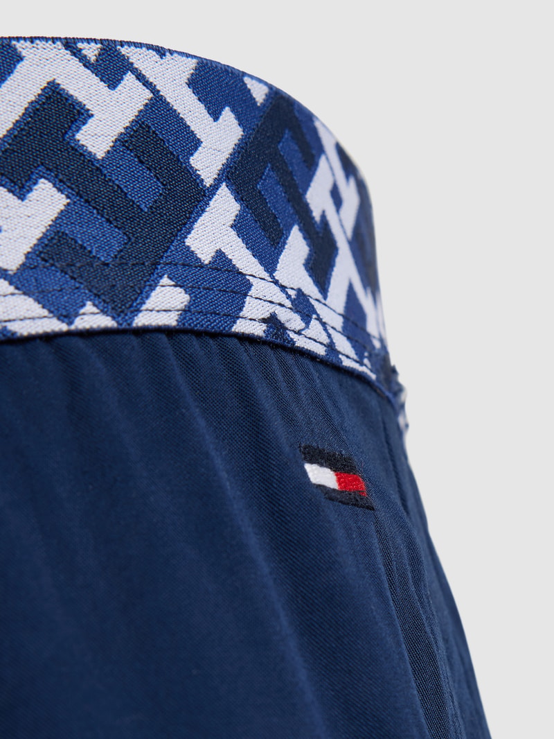 Pyjama-Shorts aus Viskose Modell 'WOVEN' in marineblau