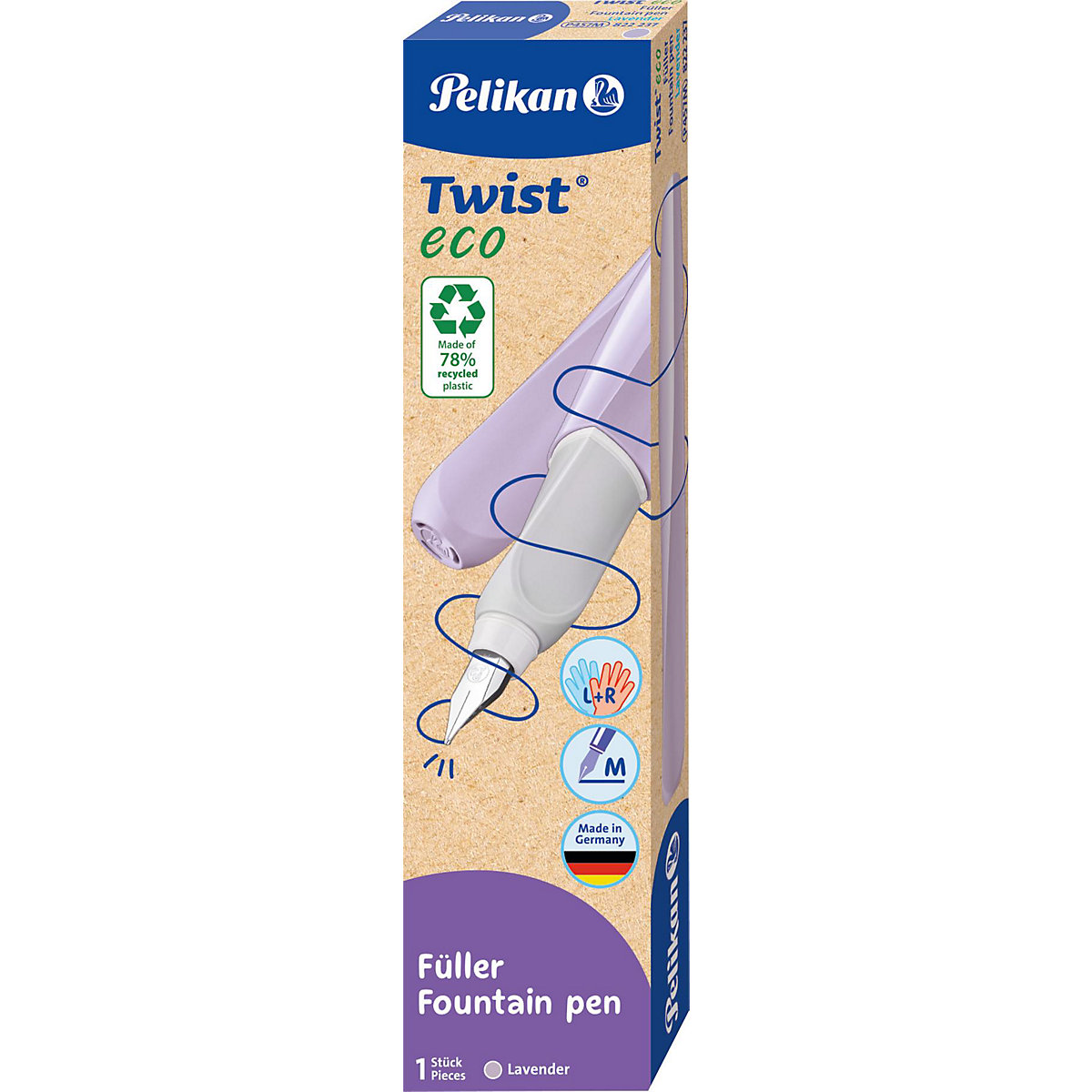 Füllhalter Twist eco lavender, Feder M, inkl. Patrone