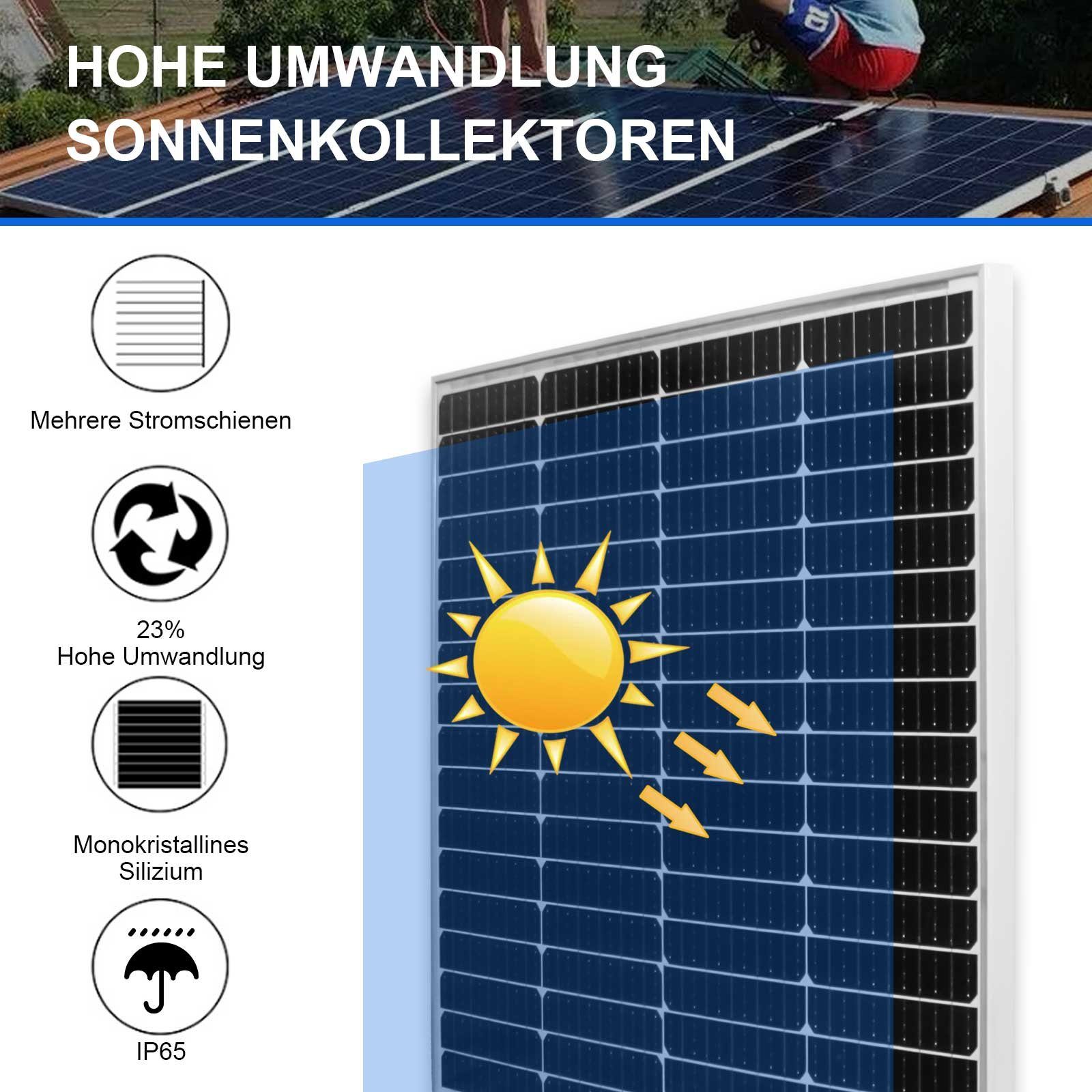 GLIESE Solarmodul 100W 12V Monokristallin Solarpanel, 100,00 W, Monokristallin, (1 Stück Solarmodul, 1 Stück 100W Solarmodul)