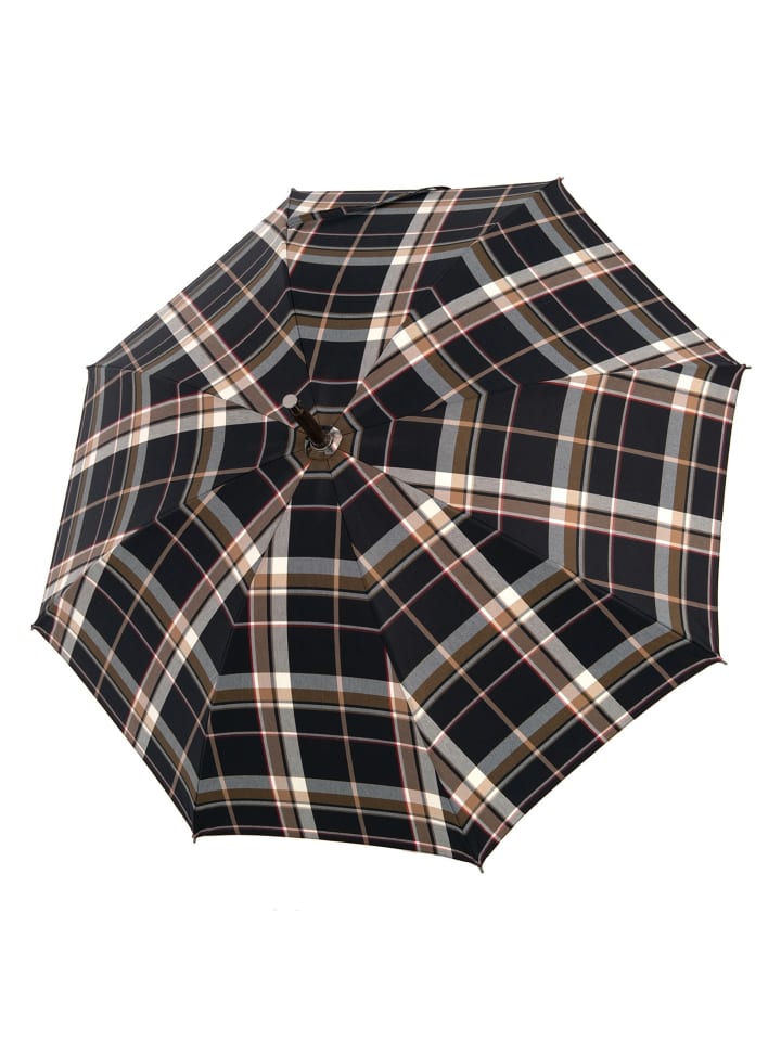 doppler Manufaktur Zürs Kastanie Stockschirm 91 cm in ckeck black-brown günstig kaufen onesize