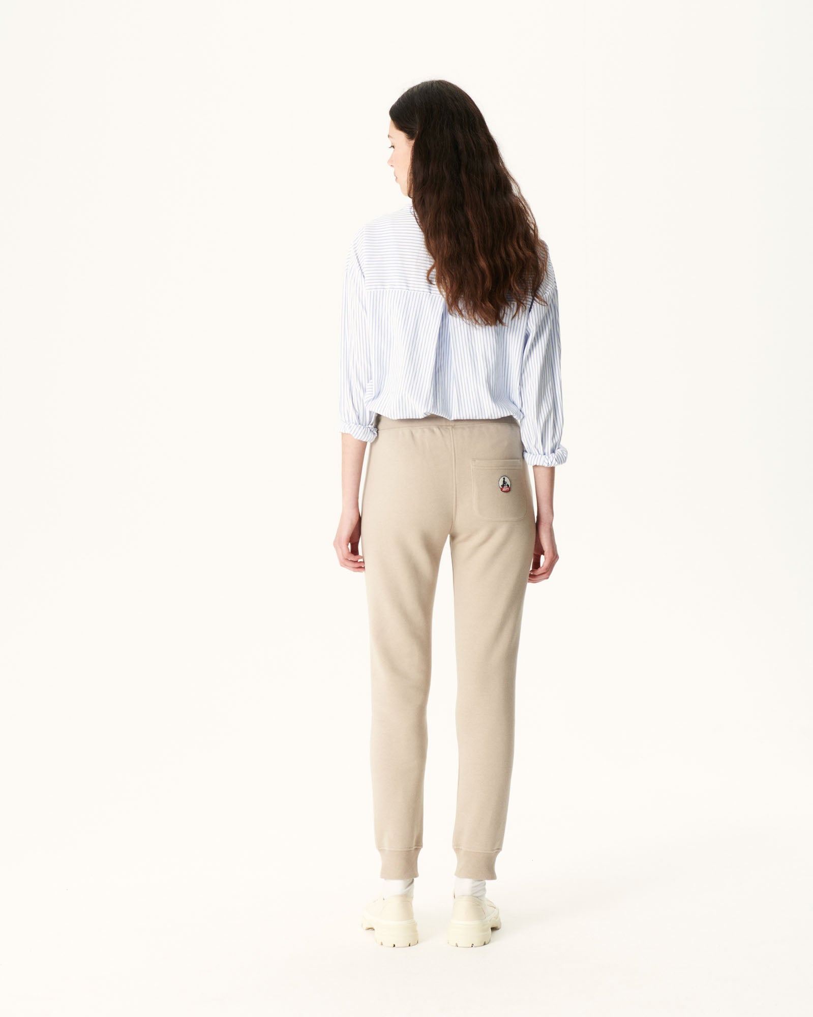 Pantalon de sport femme en coton biologique Beige Valparaiso