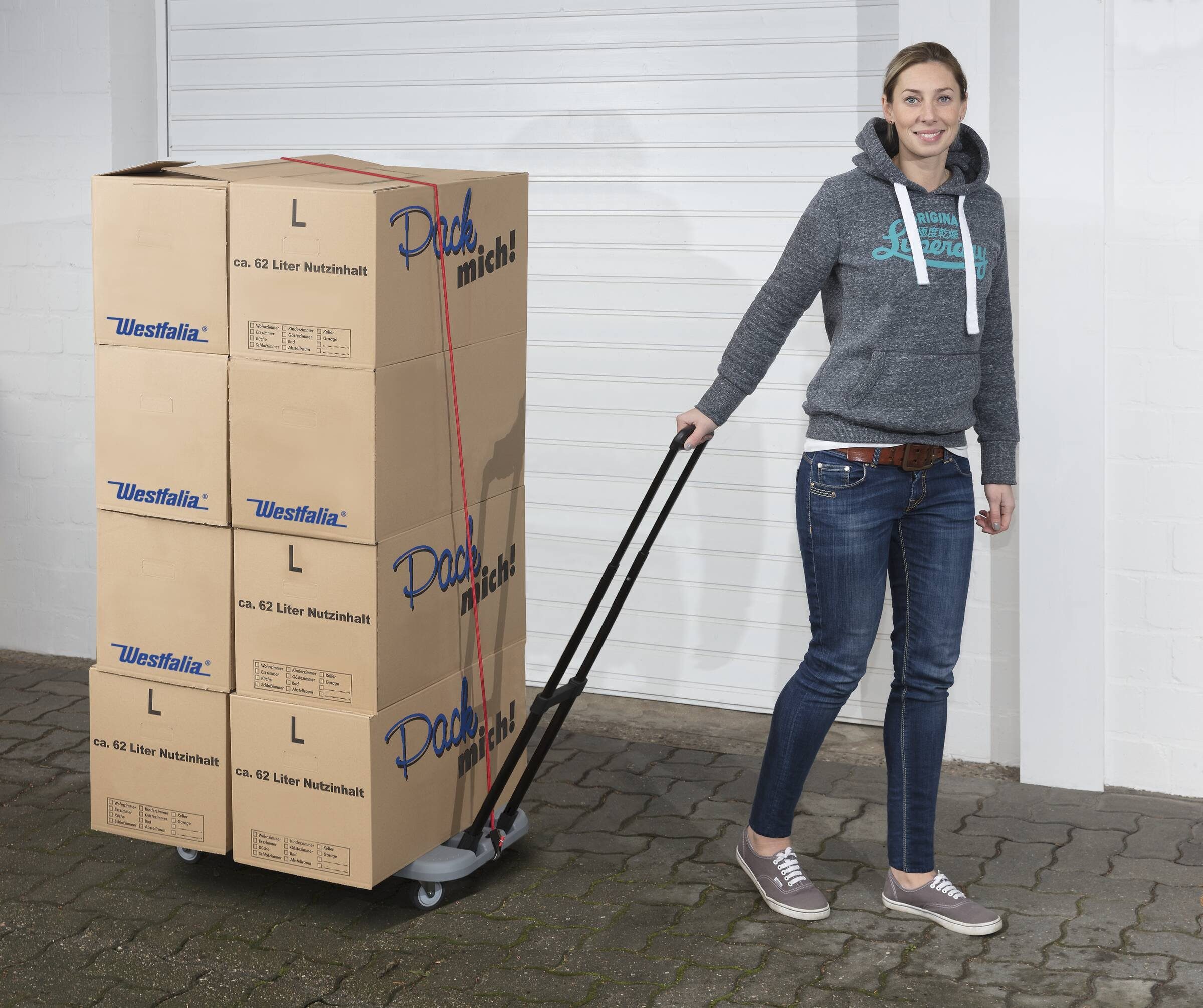 Westfalia Werkzeug Transportkarren 4 in 1 Schwerlast „TransPorter“