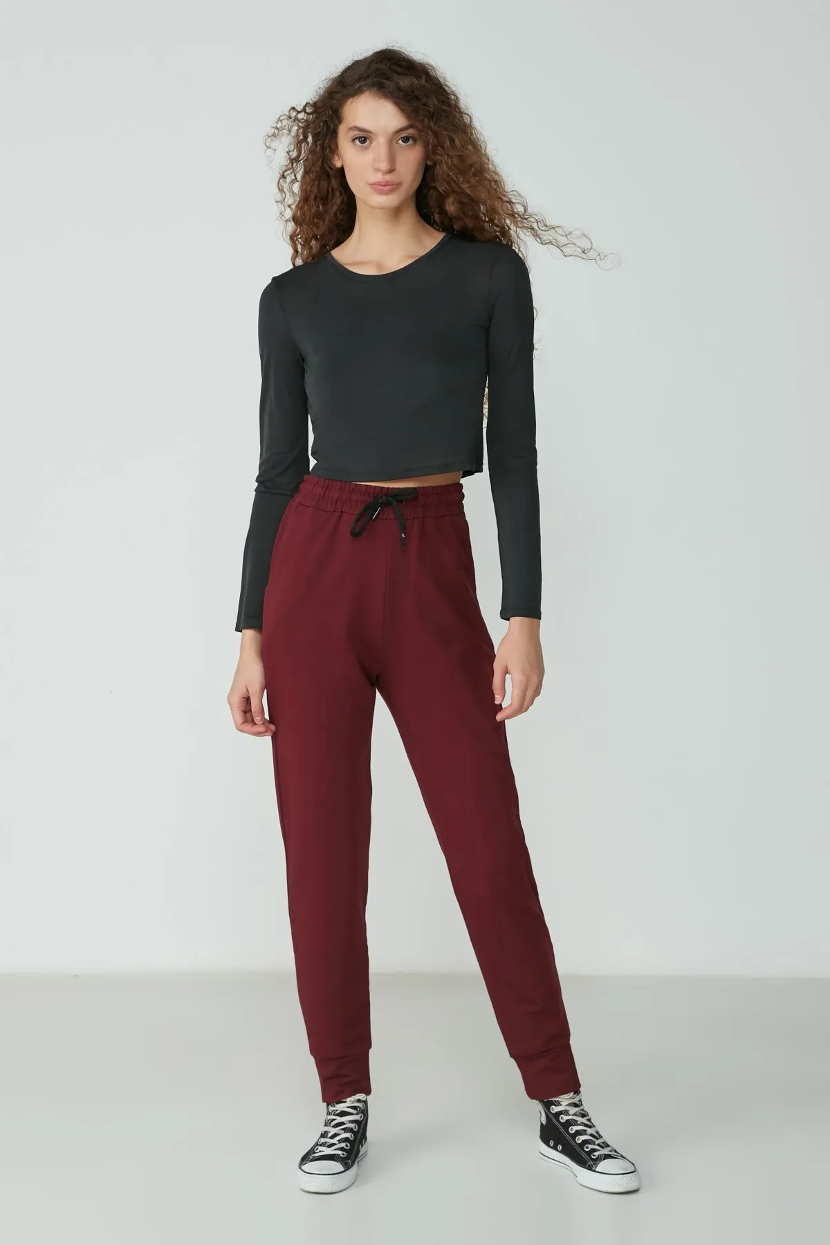 C&City  Jogger Cuff Sport-Jogginghose 735 Weinrot
