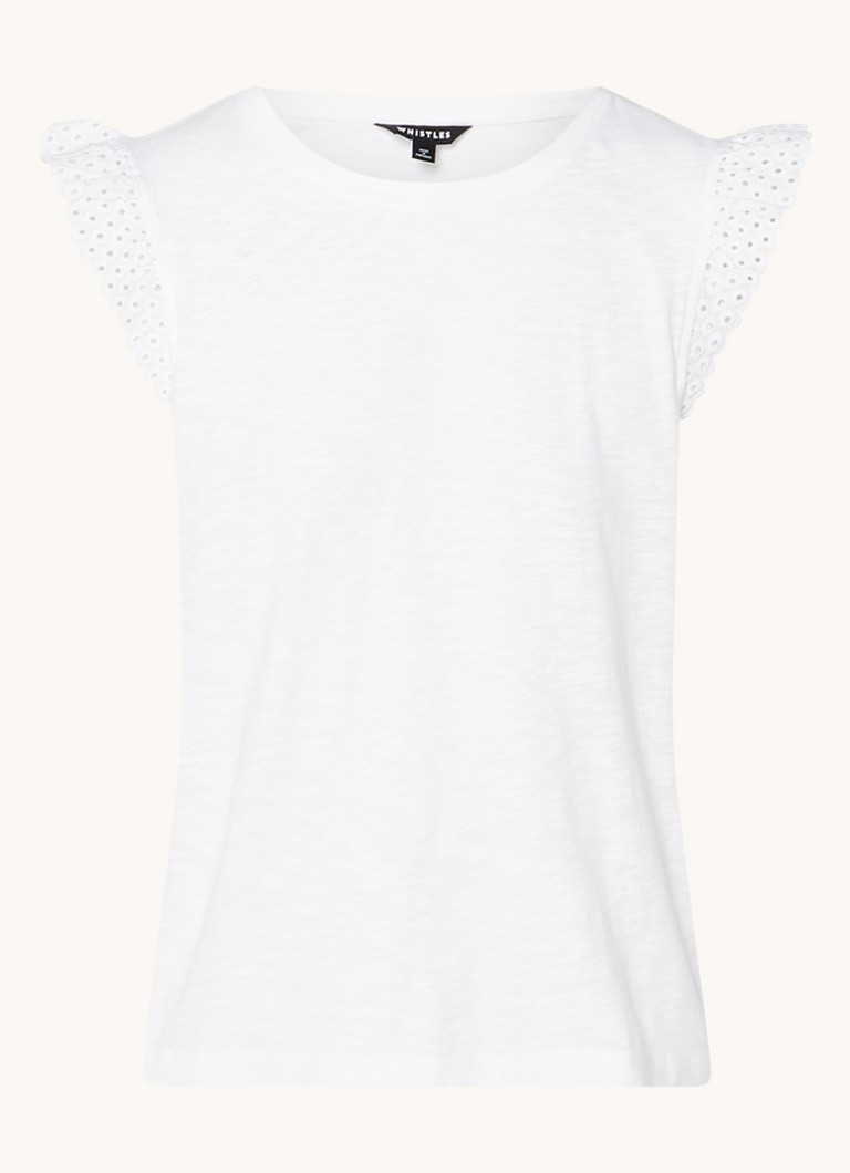 Whistles Frill -t-paita kirjonnalla