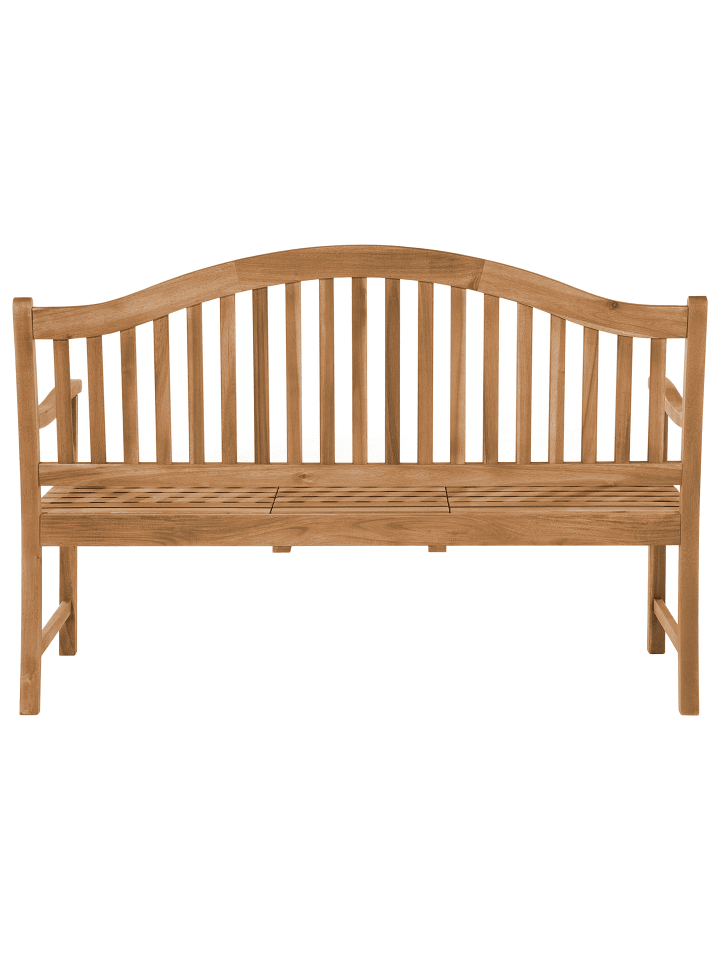 Beliani Gartenbank HILO in Heller Holzfarbton - (W) 150 x (H) 102 x (L) 54 cm günstig kaufen onesize