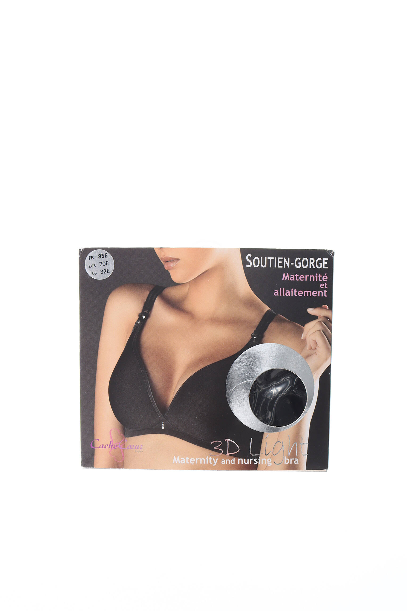 Cache Coeur Lingerie Maternite Femme couleur noir