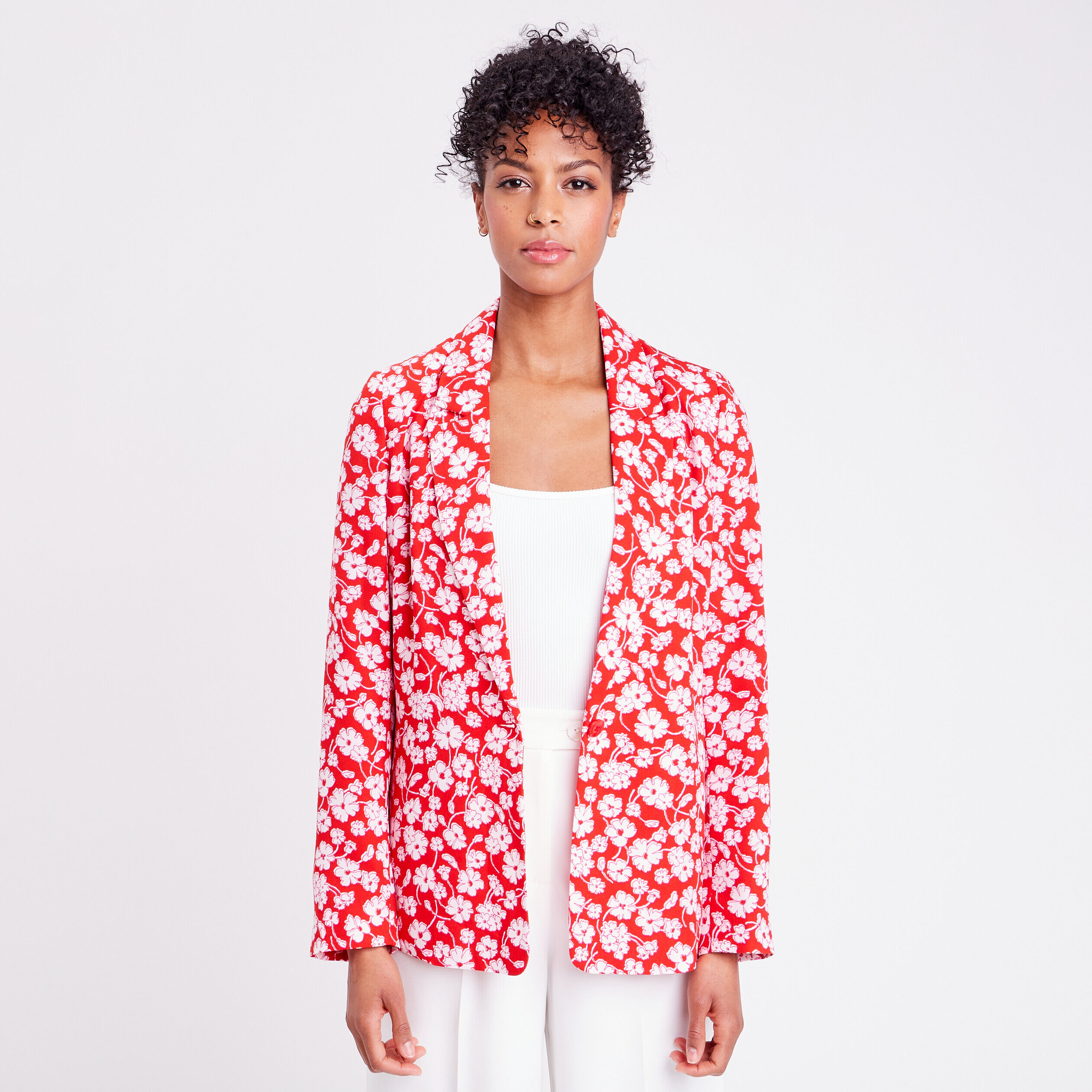 Veste esprit blazer droite rouge femme | Cache Cache