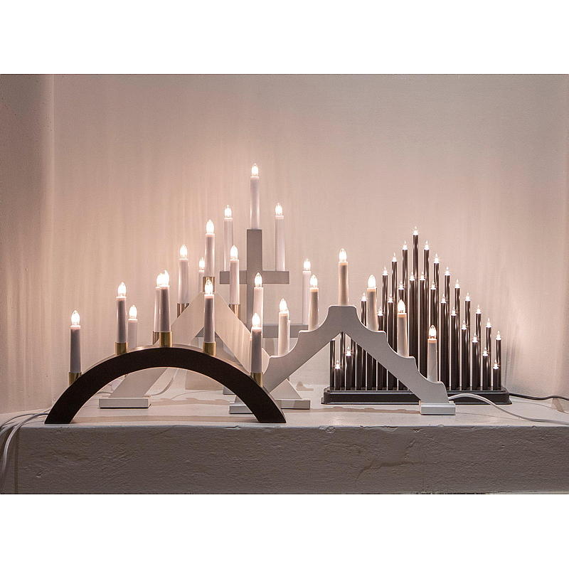 Light IT Adventsstake 7-armet, hvit, Odda