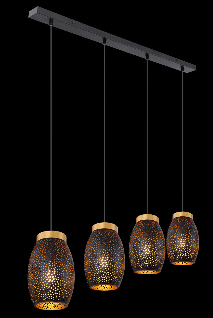 Globo Lighting - NARRI - Hängeleuchte Metall goldfarben, 4x E27