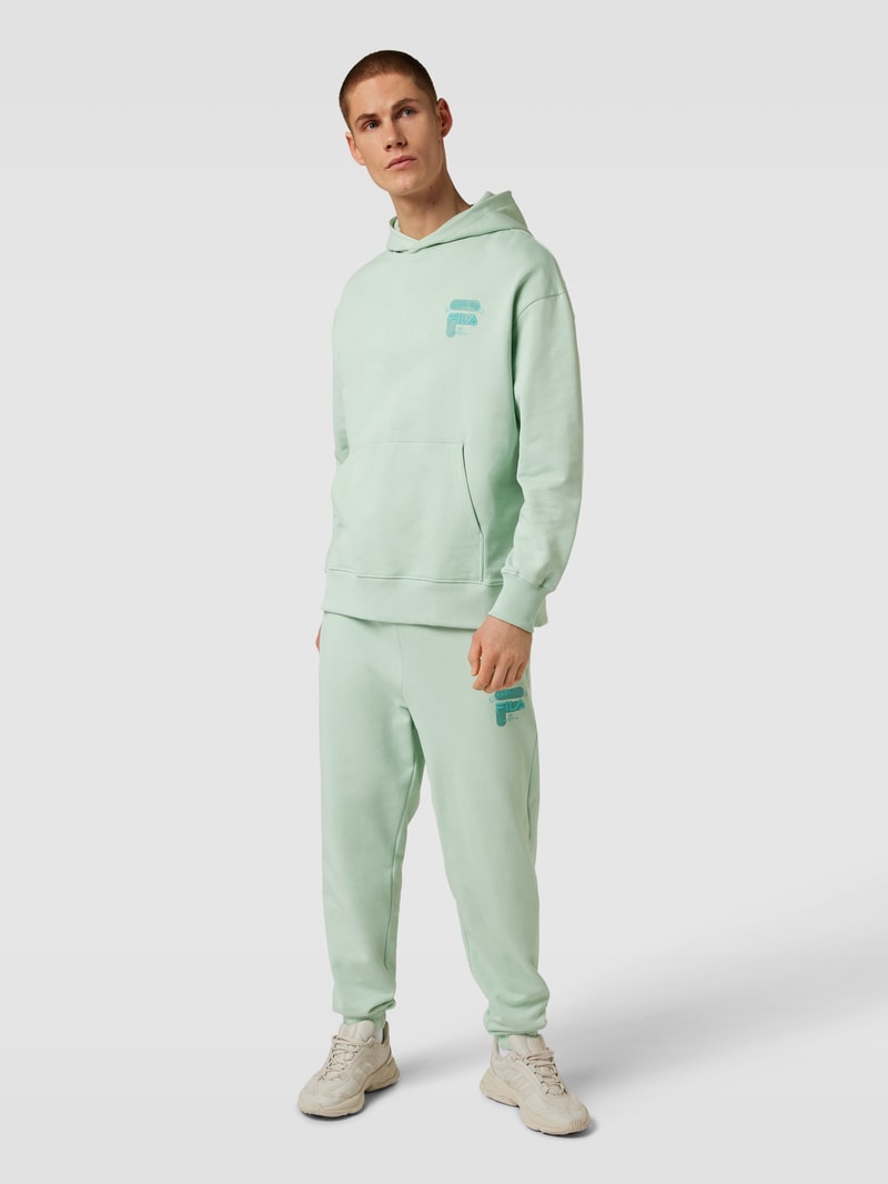 Oversized Hoodie mit Label-Stitching Modell 'BAAR' in mint